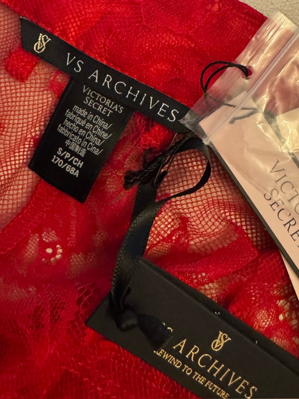 Victoria's Secret VS Archives Red Lace Lingerie pants